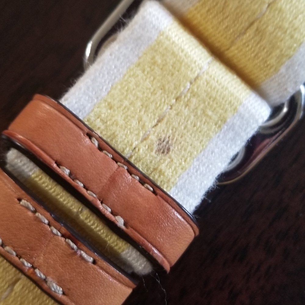 Coach Sunshine Yellow "Satin" Passport Bag - Picture 6 of 9